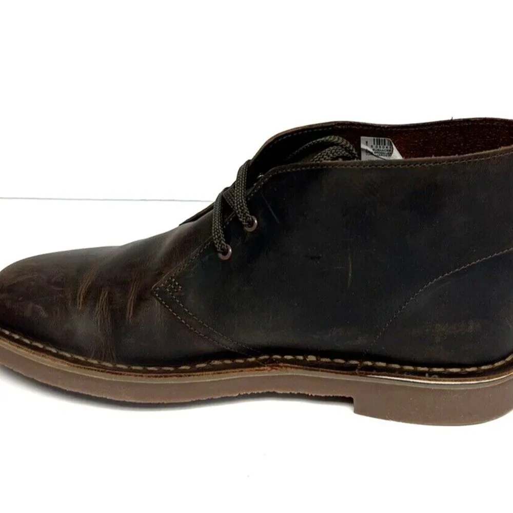 Clarks Mens Bushacre 2 Chukka Boots Brown Leather Size 10